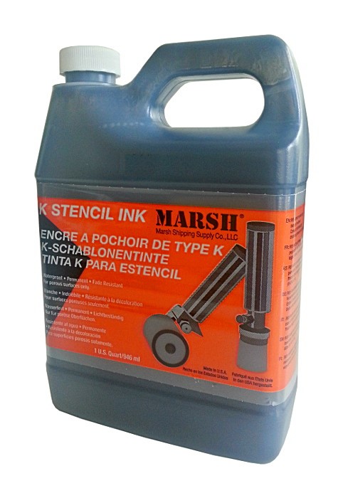 Marsh Rolmark Signiertinte K, schwarz 1 US Quart (Qrt) = 946 ml