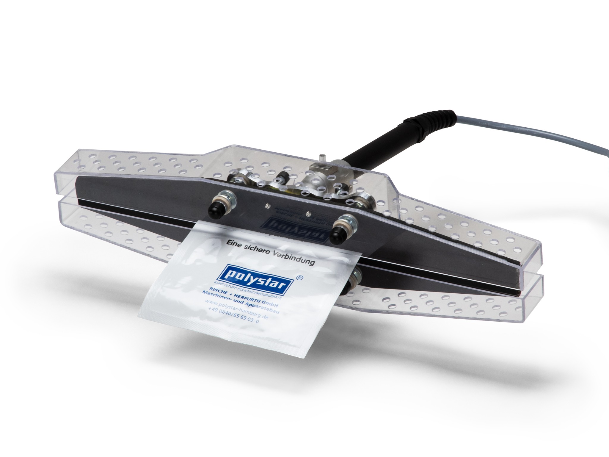 Polystar® Heiß-Siegelzange Typ 400 SZ Siegelnahtlänge 400 mm, 12 mm Wellenprägenaht