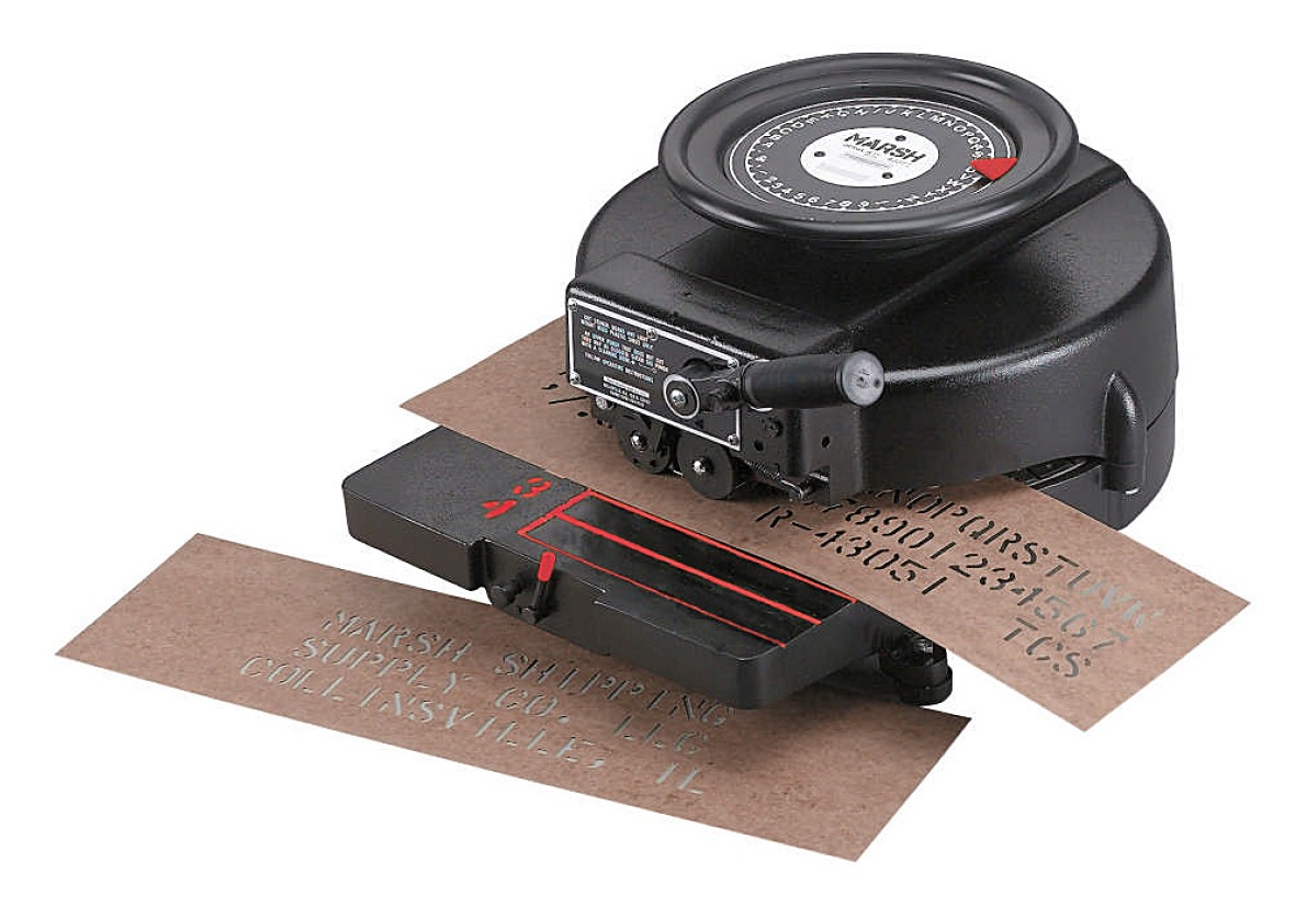 Marsh Schablonenstanzmaschine Schrifthöhe: 1" (25 mm)