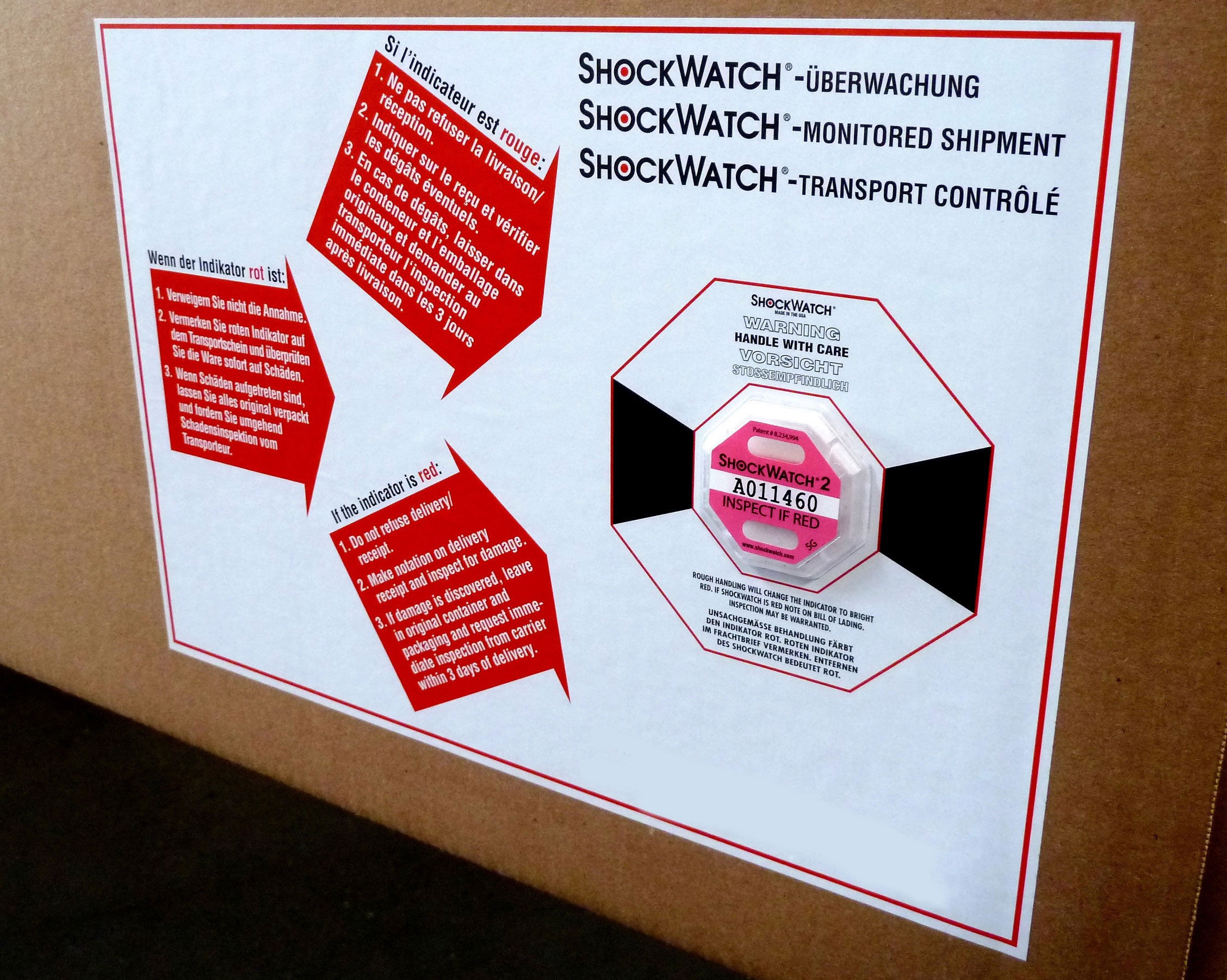 ShockWatch 2® Stoßindikator Ausführung 10g | türkis