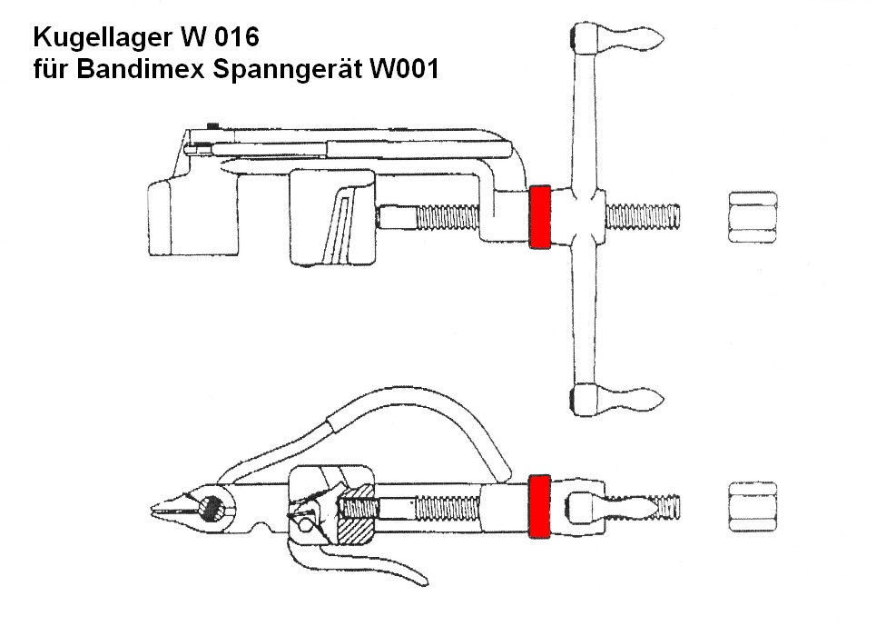 Bandimex - Ersatzteil W 016 Kugellager für W 001 Gerät