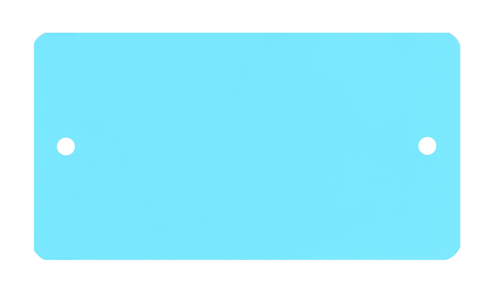 Kolli-Anhänger aus Kunststoff "hellblau" Gr. 64 x 120 mm, blanco