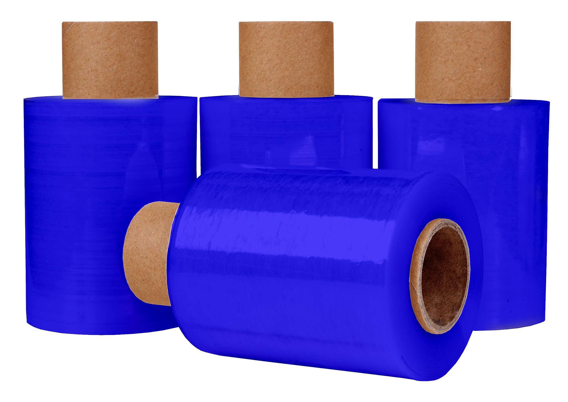 MINI - Bündelstretchfolie | 23µ | blau 100 mm x 150 m | Karton á 40 Rollen | Kern 38 mm