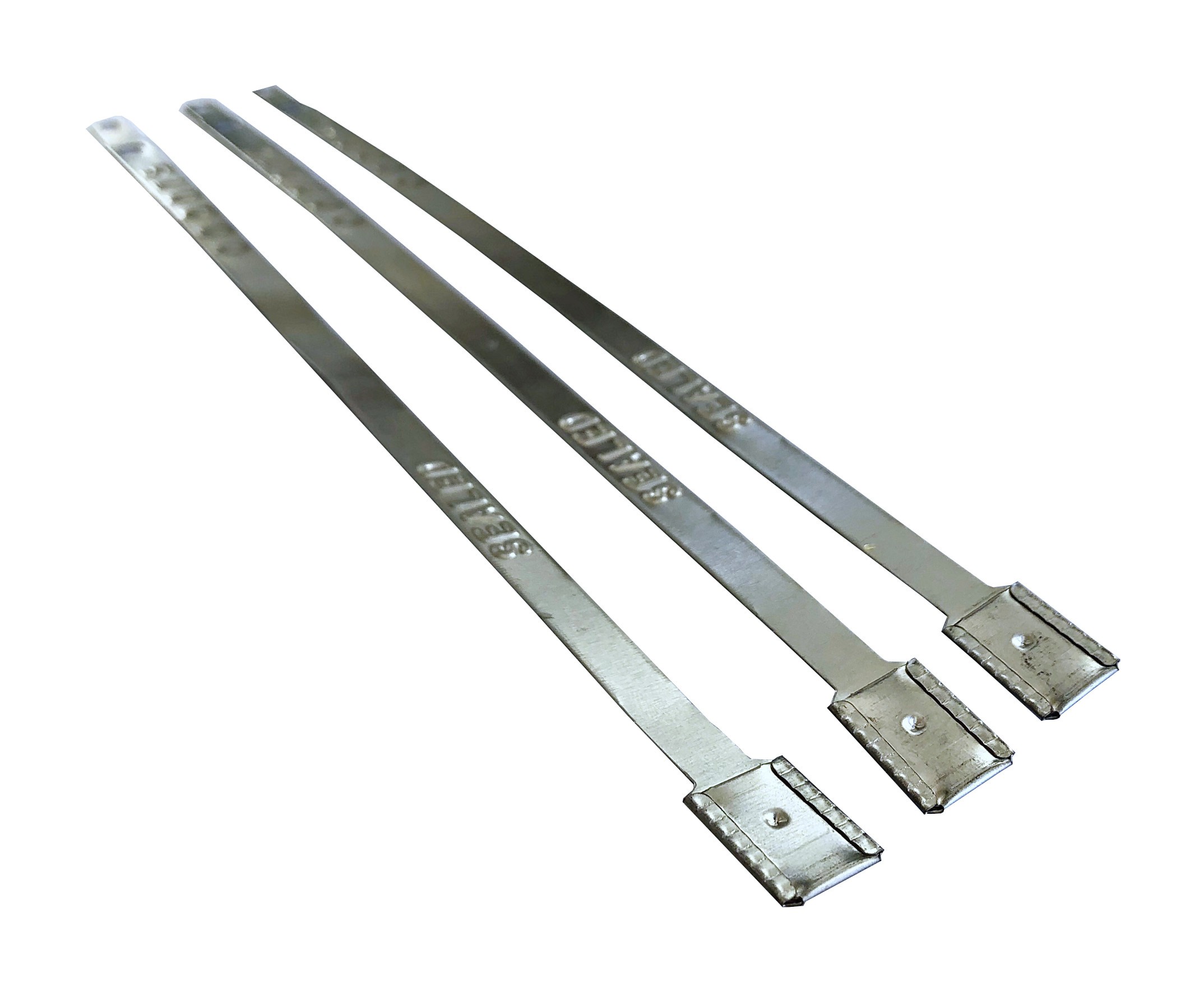 Handschließplomben "Metalseal" mit Prägung: SEALED + Nummerierung