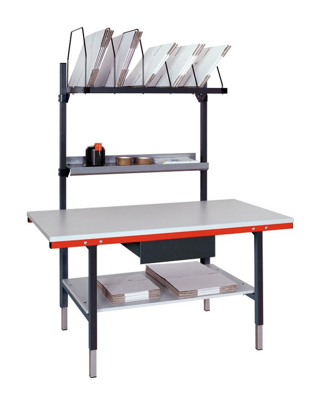 SYSTEM 2000 Komplettpackplatz 1600mm, BxTxH: 1600x800x690-960mm, mit Zwischenboden