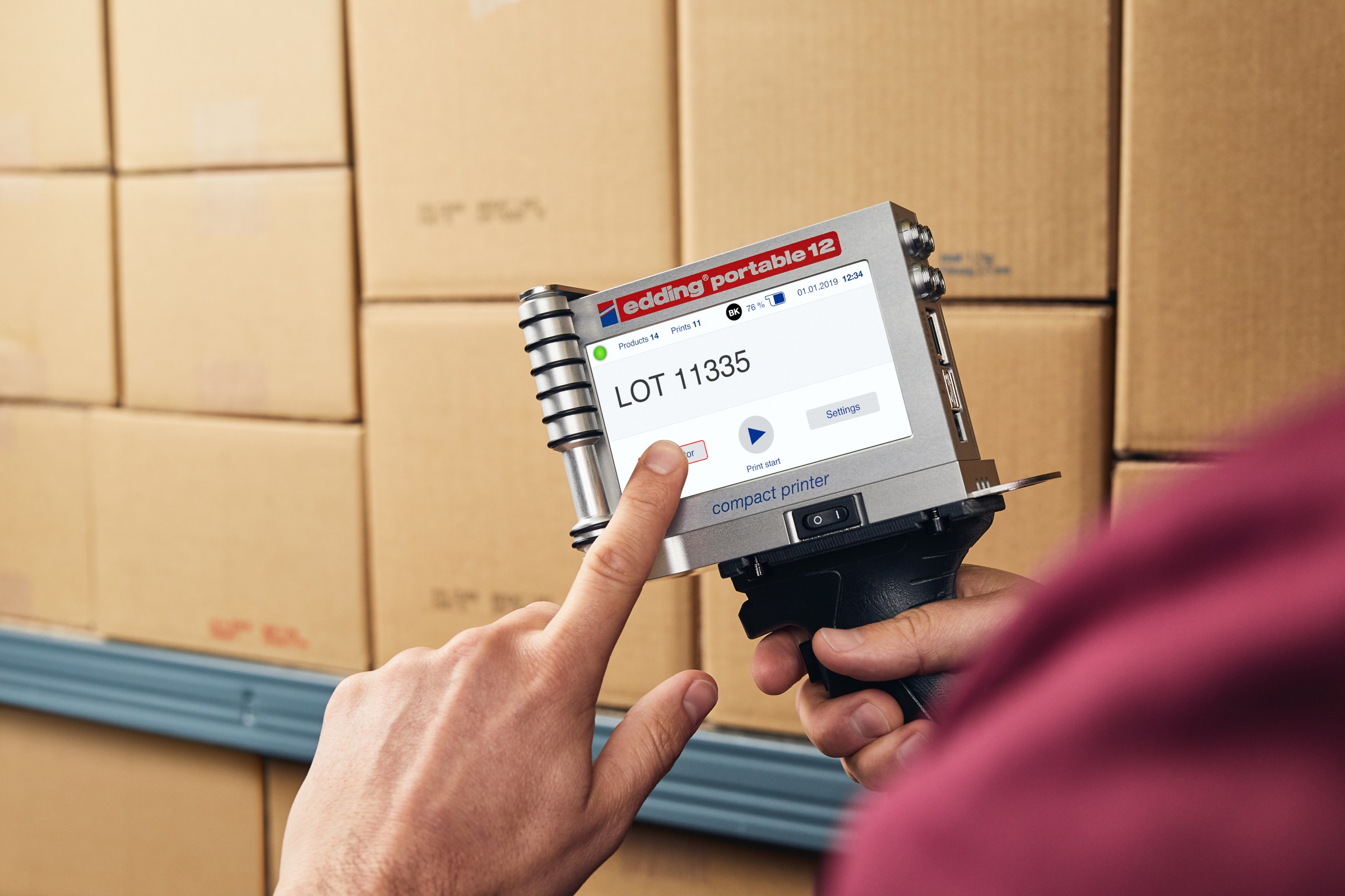 Handsignierer edding portable 12 High-Res TIJ Drucktechnologie mit 600 dpi