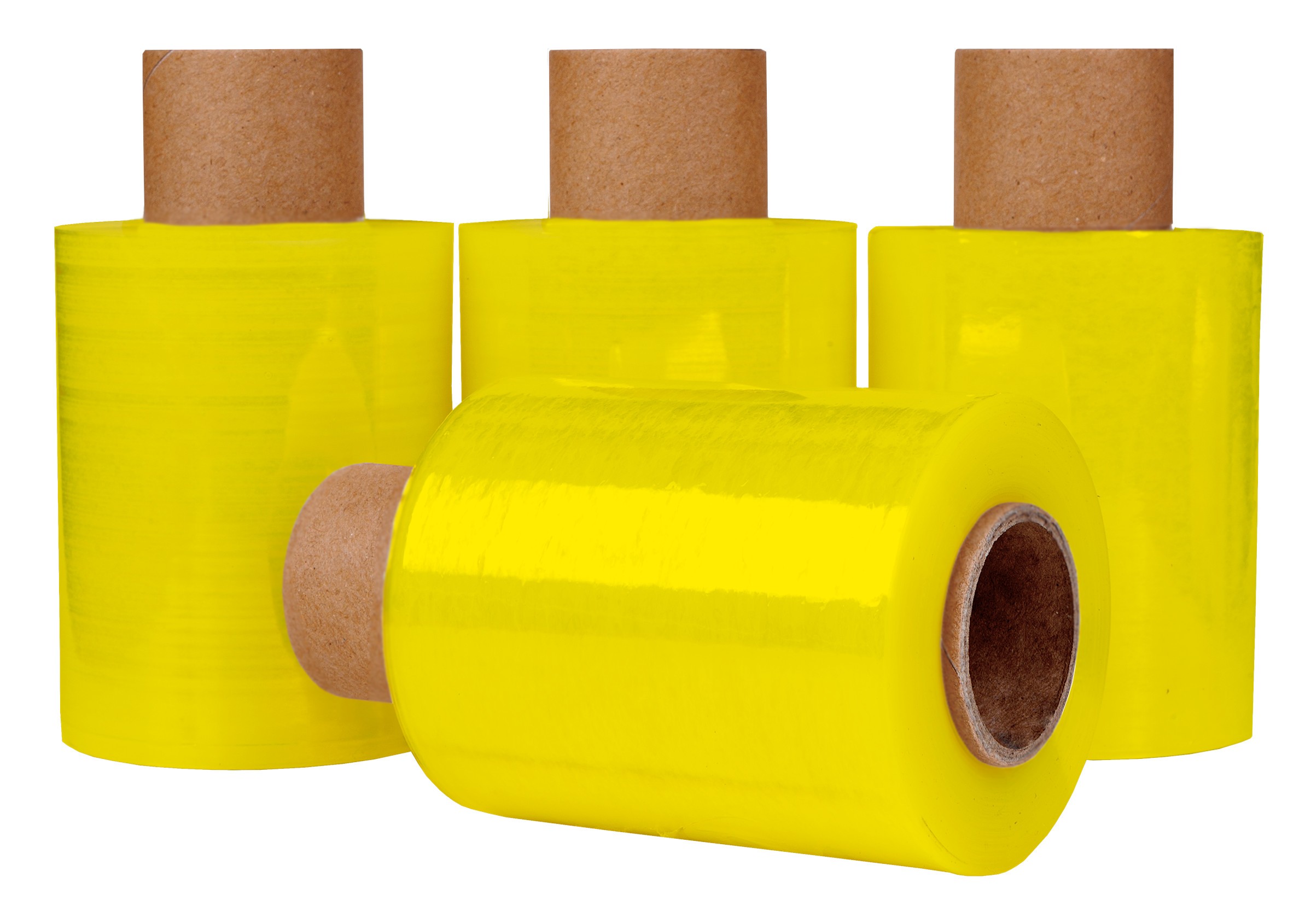 MINI - Bündelstretchfolie | 23µ | gelb 100 mm x 150 m | Karton á 40 Rollen | Kern 38 mm