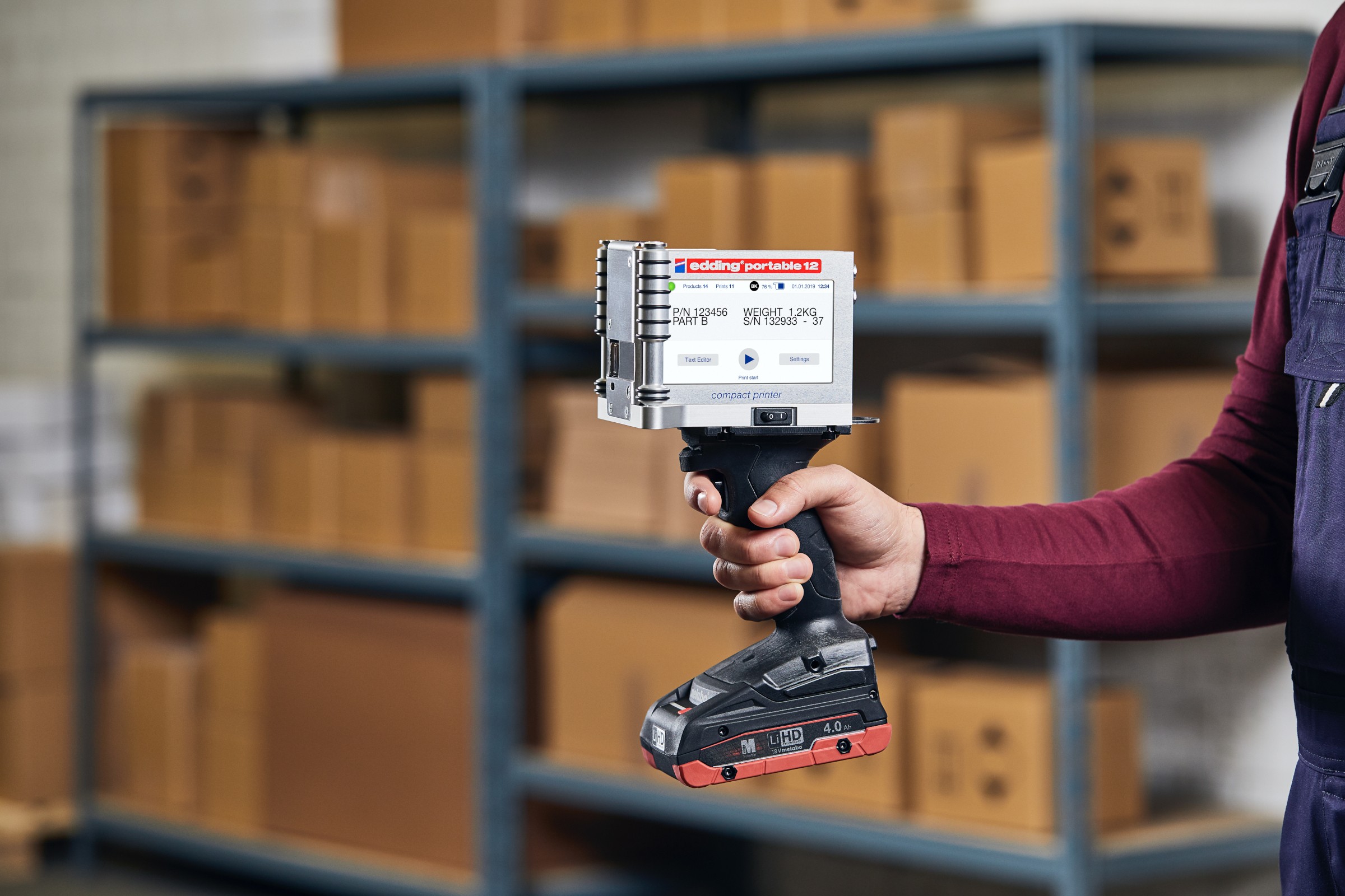 Handsignierer edding portable 12 High-Res TIJ Drucktechnologie mit 600 dpi