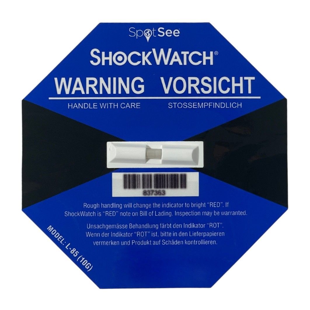 Shockwatch Stoßindikator (Label) Ausführung 10g | L-47 | blau
